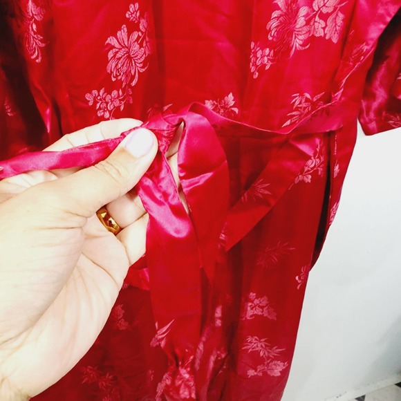 Golden Dragon Hand Embroidered Pure Silk Robe Deadstock NWT Vintage Kimono XL - Picture 11 of 12